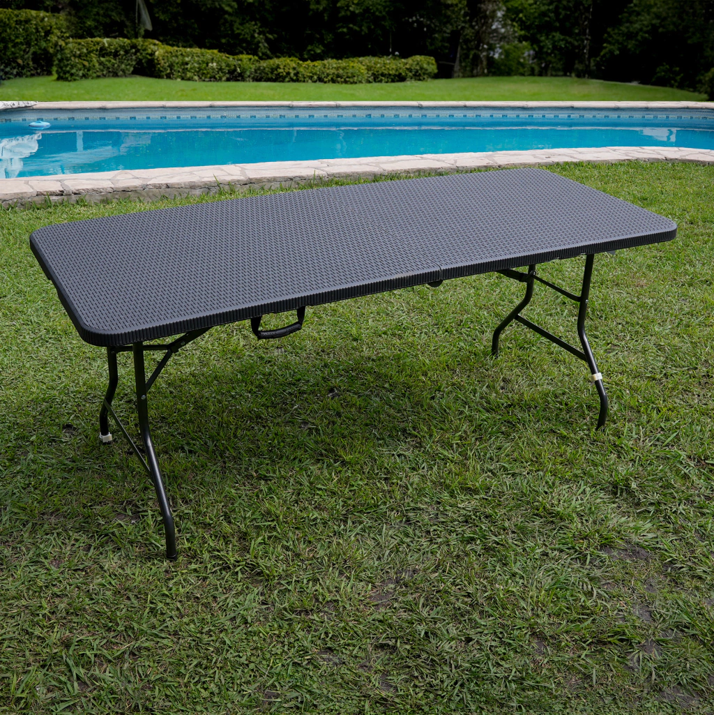 Mesa Plegable Símil Rattan 1.80m